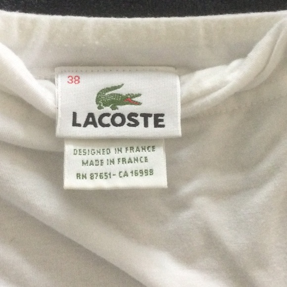 Lacoste White Tank Top with Multicolor Straps - Picture 2 of 7